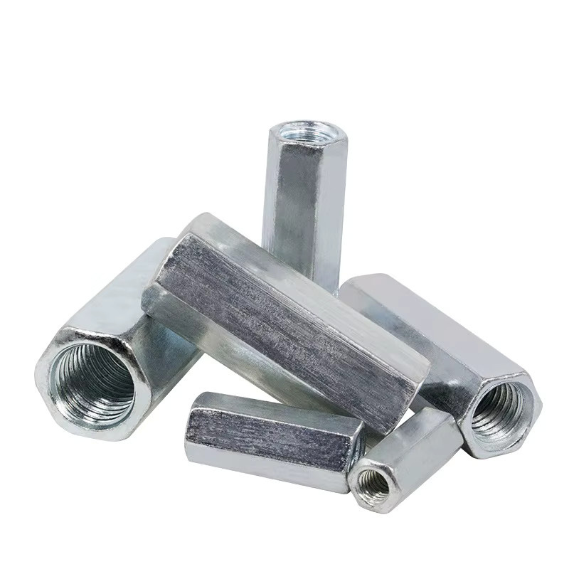 Hex Stange Kupplung Muttern verzinkt in Silber für Gewinde M5 bis M18 - Bild 3