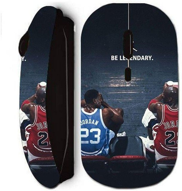 Kabellose Maus Young Jordan Be Legendary in Schwarz mit WiFi und Nano-USB-Stick - Bild 1