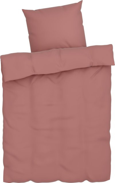 LIVARNO HOME Musselin-Bettwäsche aus Baumwolle, Pink, B/H: 155 x 220 cm und Kissenbezug 80 x 80 cm - Bild 1