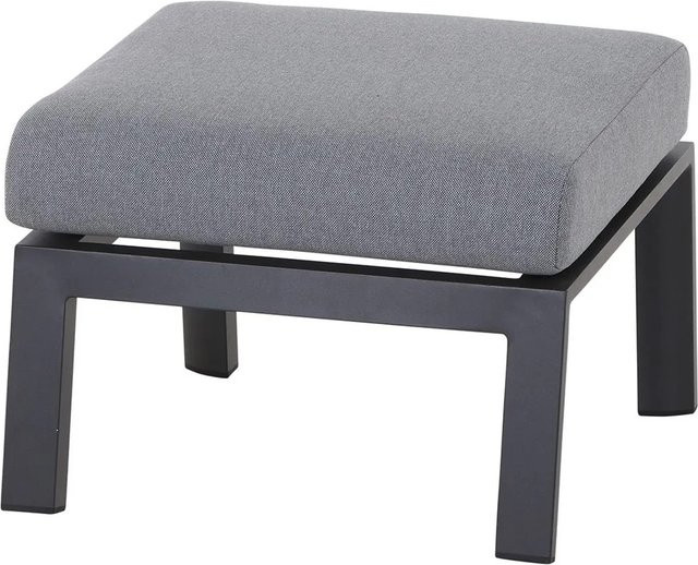 Siena Garden Loungehocker Valencia Anthrazit Matt mit Polstern B/T/H: 43 x 60 x 59 cm - Bild 1