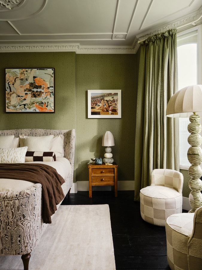 Harlequin Tapete Elsworthy Moss in Grün mit geometrischem Abstract-Design aus Vinyl - Bild 2