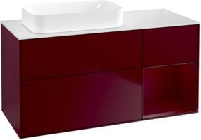 V&B Waschtischunterschrank Finion mit Regal rechts, Farbe Peony Matt, B/T: 120 x 60 cm - Bild 1