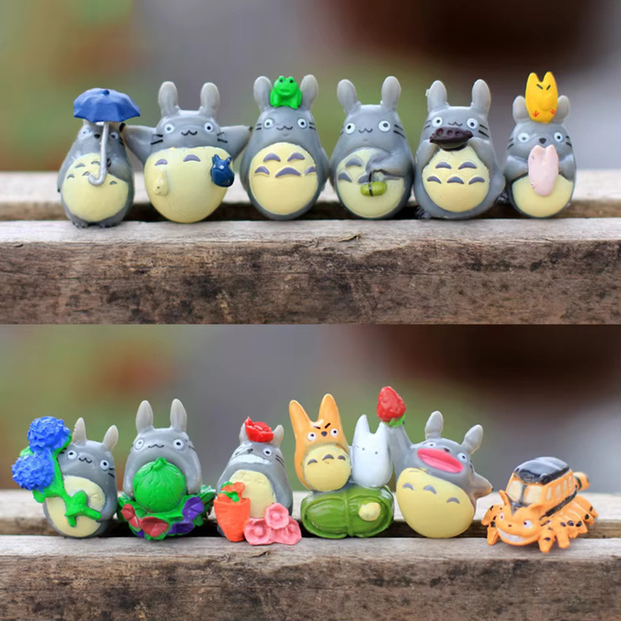 Anime Miyazaki Hayao Totoro Figur, 12-teiliges Set, Mini Statue - Bild 2