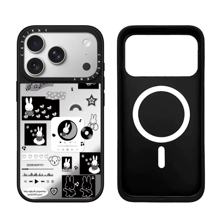 Miffy Kawaii Handyhülle mit Magnetfunktion für iPhone 17 Pro Max, 17 Air, 16 Pro Max, 15 Plus, 14, 13, 12, 11 – Niedriges Cartoon-Design - Bild 2