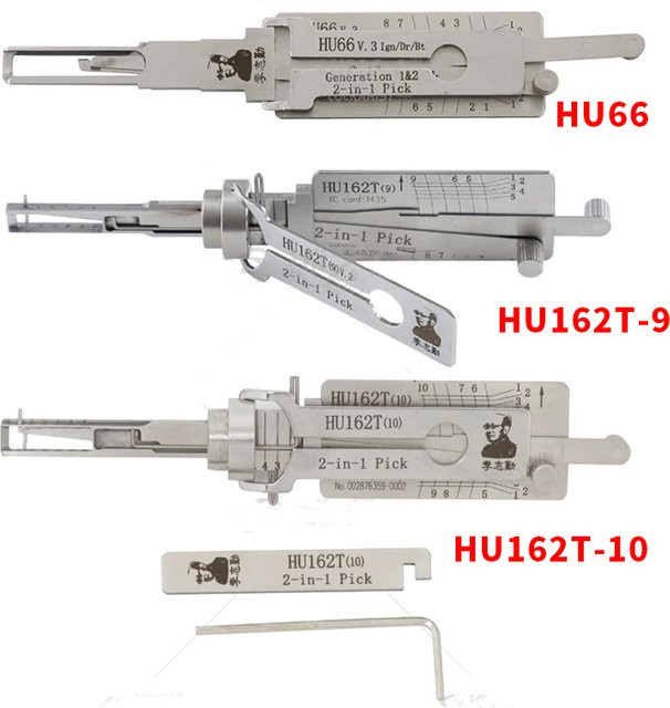 LISHI 2in1 Schlossöffnungswerkzeug HU66 HU162T-9 HU162T-10 SS002 für VW Audi Skoda in Silber - Bild 1