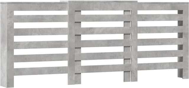 vidaXL Heizkörperverkleidung in Betongrau mit modernem Latten-Design aus Holzwerkstoff, B/T/H: 205 x 21,5 x 83,5 cm - Bild 1
