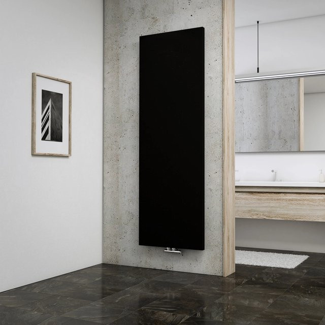 Schulte Design-Heizkörper New York mit Mittenanschluss 1027 W in Pearl Schwarz - Bild 1