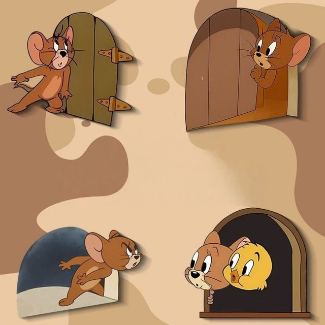 HUGKIS Tom und Jerry Kühlschrankmagnet aus Acryl in Multicolour - Bild 1
