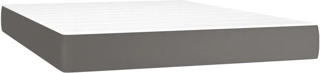 vidaXL Taschenfederkernmatratze Grau mit Kunstleder, H3, B: 140 cm, T: 190 cm, H: 20 cm - Bild 1