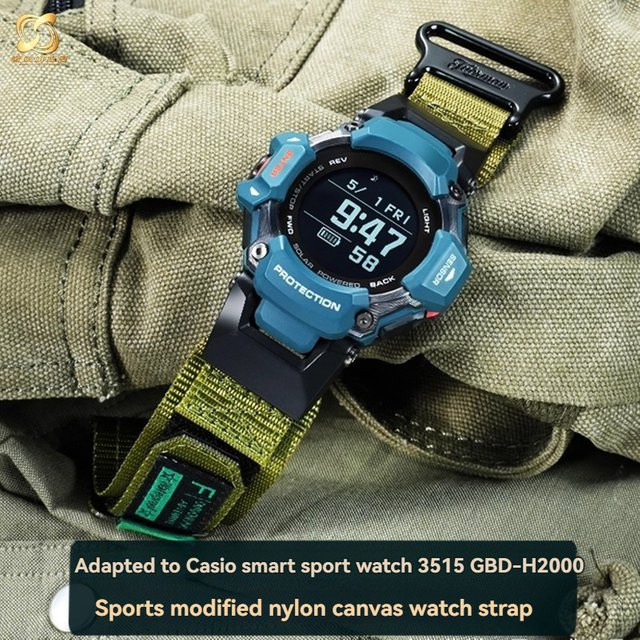 Casio Uhrenarmband, Textil/NATO, Schwarz, Herren - Bild 1