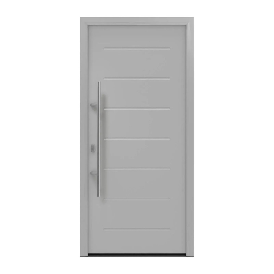 EcoStar Haustür Isopro IP 015 Weißaluminium B: 110 cm, H: 210 cm, DIN Links - Bild 2