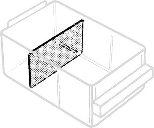 Raaco 150-00 Trennwände für Schubladen-Magazin aus Kunststoff, 60 Stück, B: 5,2 cm, H: 3,2 cm - Bild 1