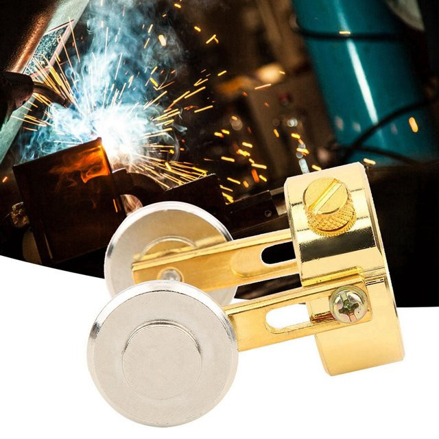 Painter P80 Plasma-Schneidbrenner Rollenführung Metallrad in Gold mit 2 Schrauben für Brennerzirkel - Bild 1