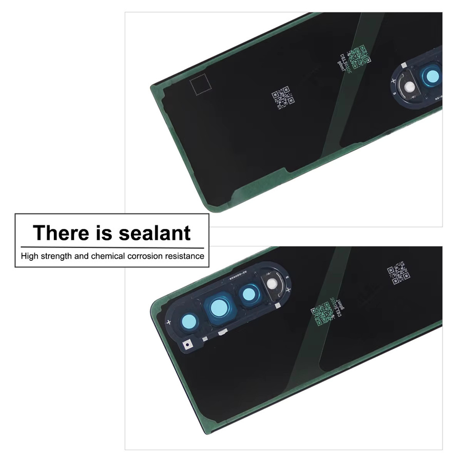 Samsung Z Fold 4 F936 Ersatzteil Set: Rückseite Gehäuse, Batterieabdeckung und Kameraobjektiv-Lünette in Schwarz - Bild 4