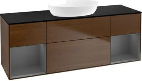 V&B Waschtischunterschrank Finion Wandbeleuchtung in Walnuss, lackiert, Breite: 160 cm, Höhe: 50,1 cm, Tiefe: 50,1 cm - Bild 1