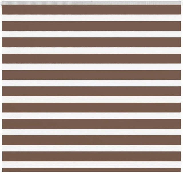 vidaXL Doppelrollo Day & Night in Braun mit Streifenmuster aus Polyester, Breite: 160 cm, Höhe: 100 cm - Bild 1