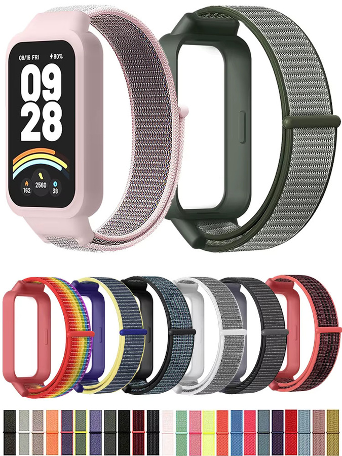 Xiaomi Uhrenarmband Nylon, Multicolor, Unisex, Redmi Band 3, Mi Band 9 - Bild 2