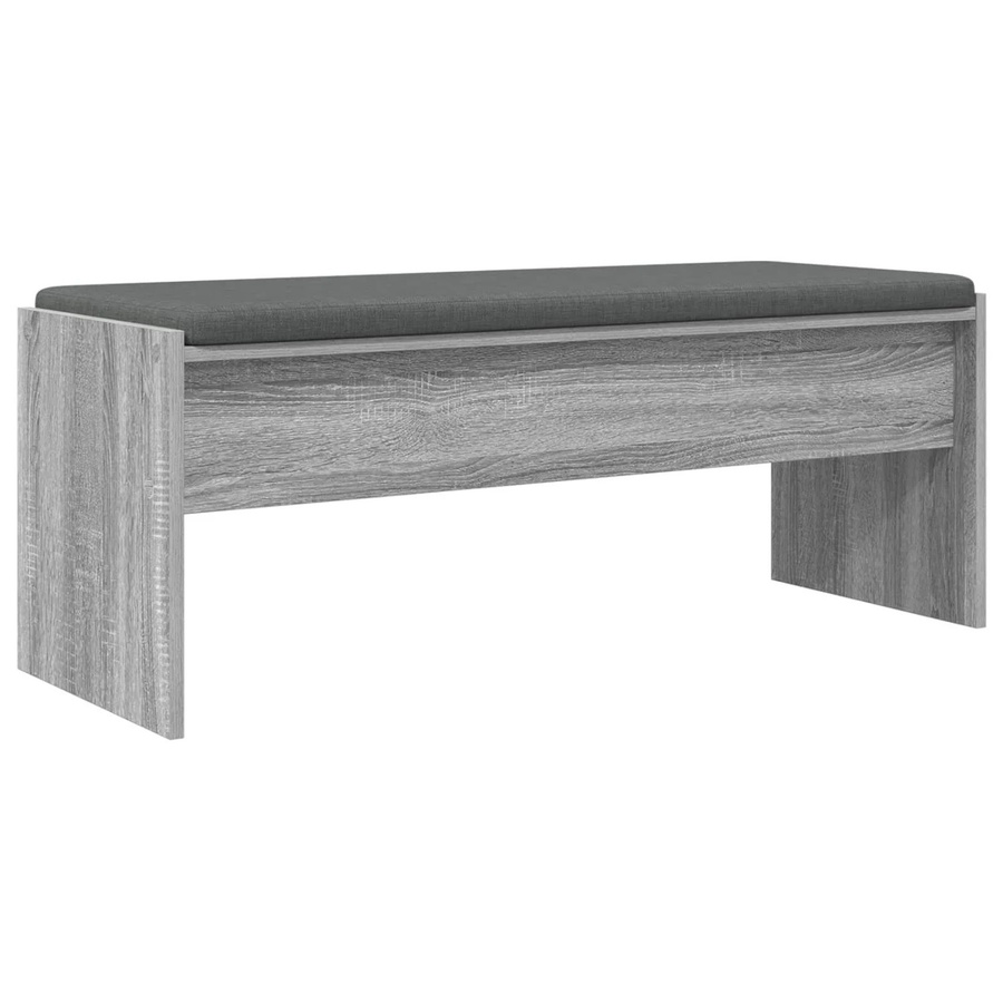 vidaXL Flurbank mit Kissen in Grau, Sonoma-Optik, B/T/H: 110 x 38 x 40 cm - Bild 2