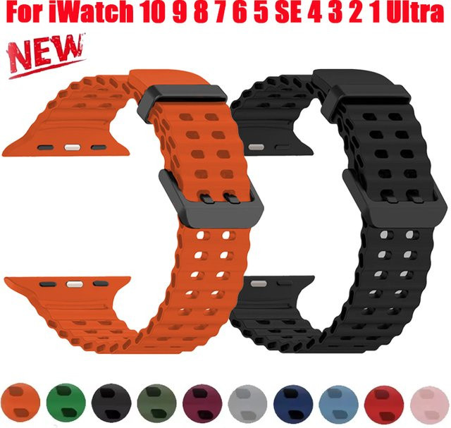 Silikon Armband für Apple Watch, Marine Band, Unisex - Bild 1