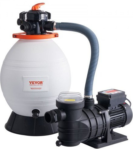 VEVOR Sandfilterpumpe für Aufstellpools, 850W Filtersystem mit 6-Wege-Ventil und Siebkorb, 18.000 L/H, 400 mm - Bild 1