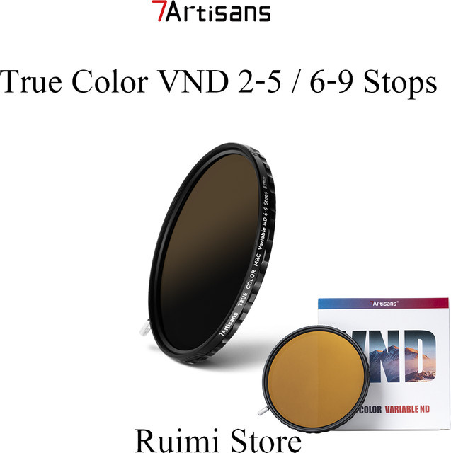 7Artisans True Color VND Variabler Neutraldichtefilter mit 2-5 / 6-9 Stufen, Schwarz - Bild 1