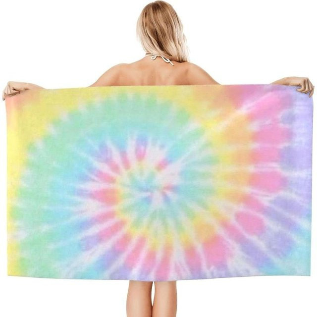 Ka Chen Muda Strandtuch im Tie-Dye-Design, schnelltrocknend, multicolor, B: 30 cm, H: 60 cm - Bild 1