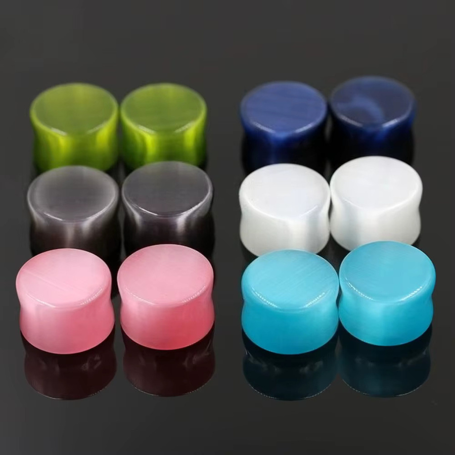 BGjingshuai Ohrstöpsel, Stein, Katzenauge, Unisex, Bunt - Bild 2