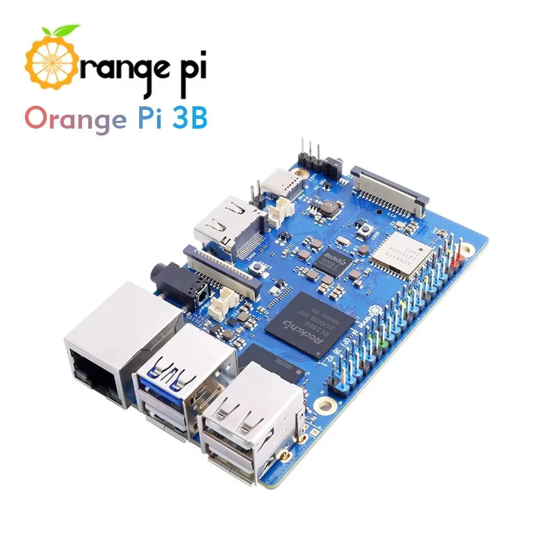 Orange Pi 3B Einplatinencomputer mit Rockchip RK3566, WiFi5, Bluetooth 5.0 und Gigabit LAN-Port in Blau - Bild 2