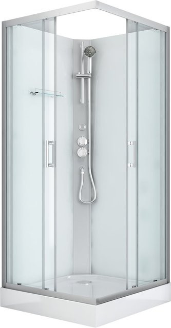 Sanotechnik Duschsystem Denver Thermostat mit Eckausführung in Chrom - Bild 1