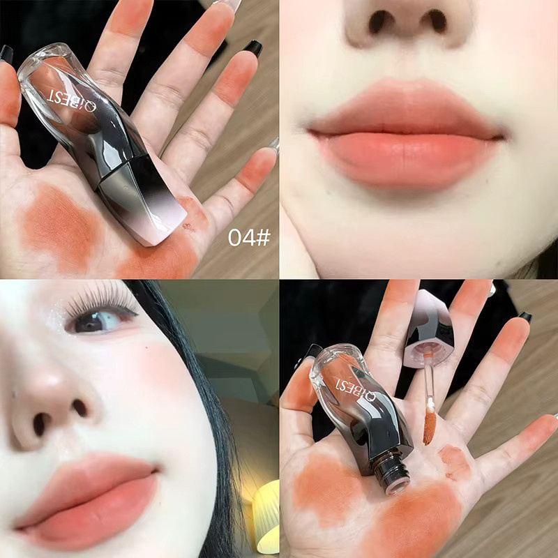 QIBEST Flüssiger Lippenstift, Rot, Matt, Damen - Bild 4