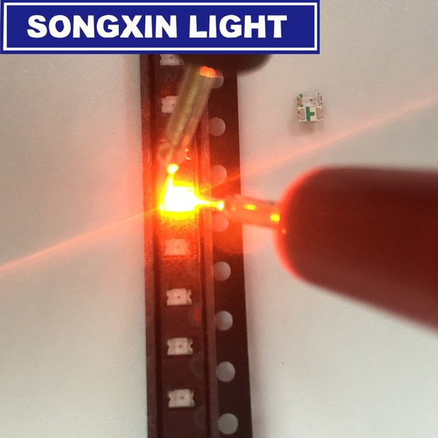 100 Stück SMD LED 0805 Orange Bernstein 600–610 nm SMT Lichtdiode wasserklar - Bild 1