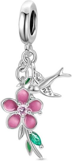 Anhänger Kolibri, 925 Silber, Perle, Zirkonia, Damen - Bild 1
