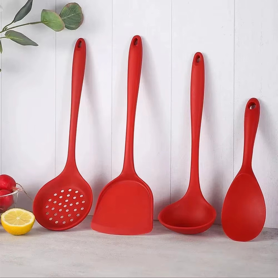 6-teiliges Silikon-Küchenutensilien-Set in Rot, hitzebeständig und spülmaschinenfest - Bild 3
