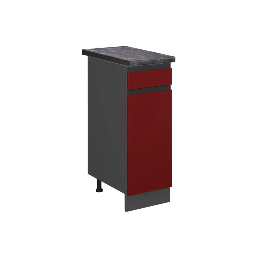 Vicco R-Line Küchenunterschrank mit Schubladen und Türen in Rot/Anthrazit, B/T/H: 30 x 60 x 81,6 cm - Bild 2