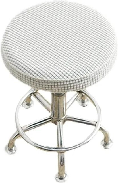 Yiran Furniture Staubdichter Schutzbezug für runden Hocker in Weiß, Größe S - Bild 1