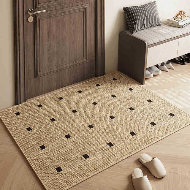 Rutschfeste Eingangsmatte Yiran Furniture im Wabi-Sabi Design aus Jute und Polyester, Beige, B: 120 cm, T: 80 cm - Bild 1