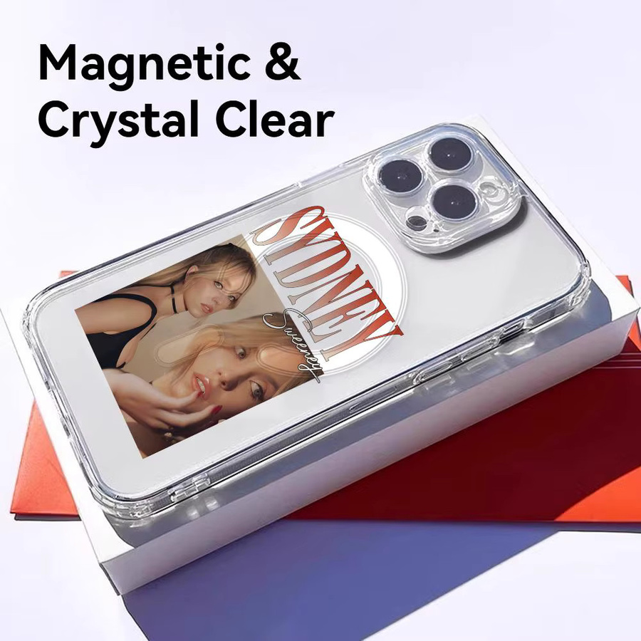 Star S Sydney Sweeney Handyhülle für iPhone 17 16 15 14 13 12 Pro Max Plus Transparent Magnetisch und Schlank mit kabelloser Ladekompatibilität - Bild 3
