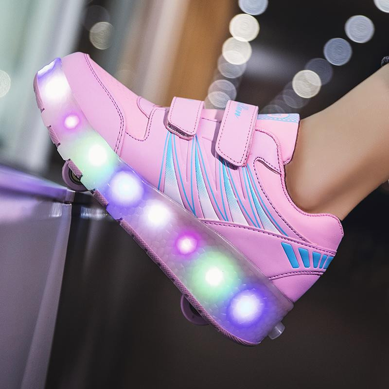 Molly Show Wiederaufladbare Rollschuhe für Kinder mit LED-Beleuchtung Rosa - Bild 2