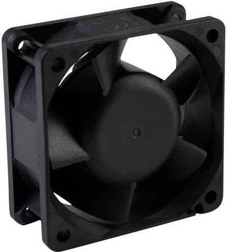 Wallair Axiallüfter 20 100 308 Schwarz 24 V/DC 36 m³/h B/H/T: 60 x 60 x 25 mm - Bild 1