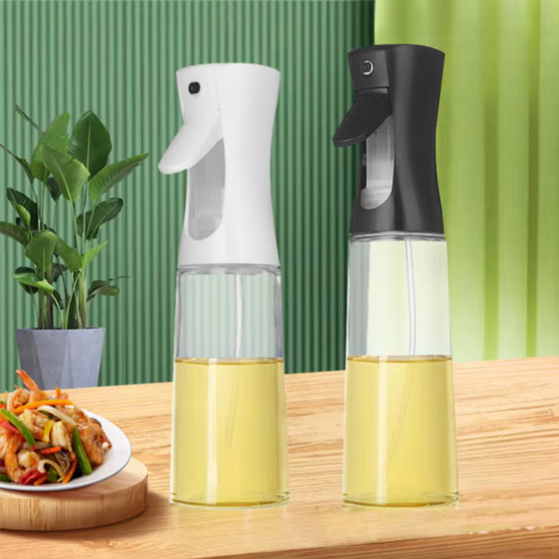 Ölsprühflasche aus Glas in Schwarz für Olivenöl, Essig und Sojasauce zum Kochen, Grillen und Backen - Bild 2