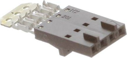 Molex Buchsengehäuse-Kabel grau mit Goldkontakten, 4 Polzahl, Rastermaß: 2.54 mm - Bild 1