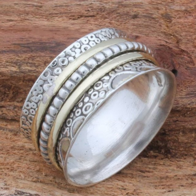 YoYo Ring Kupfer, Bunt, Damen, Vintage - Bild 1
