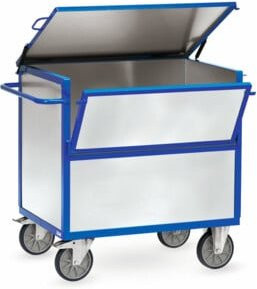Fetra Blechkastenwagen 2832 aus Stahl in Blau mit TPE-Reifen und 600 kg Tragkraft - Bild 1