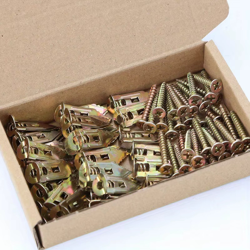 AGASHE Selbstbohrende Expansionsbolzen aus verzinktem Metall für Gipskarton und Metall, Gold - Bild 3