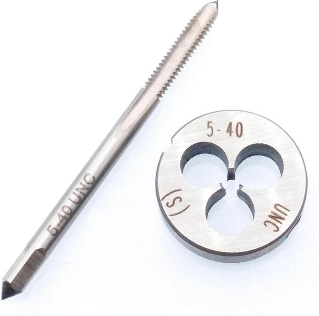 VIBRATITE HSS Gewindebohrer Set Rechts Hand 5-40 UNC für Metall und Holz in Silber - Bild 1