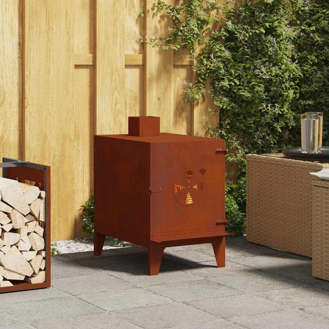 vidaXL Gartenofen Chiminea aus Cortenstahl in Braun, B/T/H: 35 x 50 x 60 cm - Bild 2
