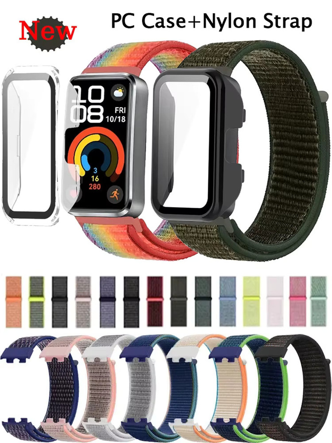 Huawei Uhrenarmband mit PC-Gehäuse, Nylonband, Displayschutzfolie, Unisex - Bild 3
