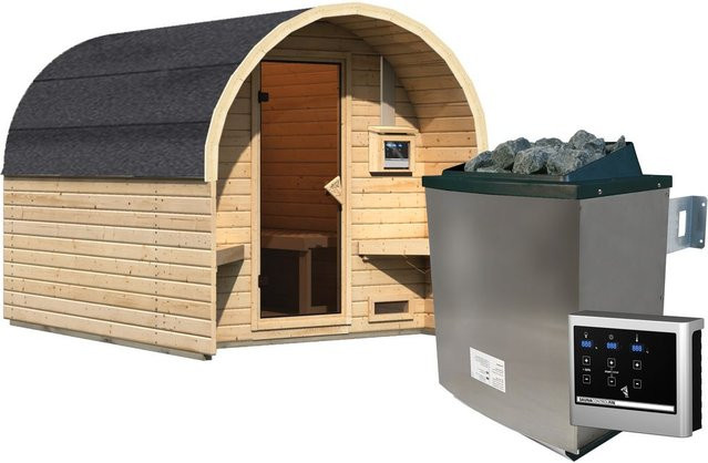 Fasshaus Dömitz A Finnisch Ofen mit Steuergerät Easy Finnisch 9,0 kW Made in Germany - Bild 1