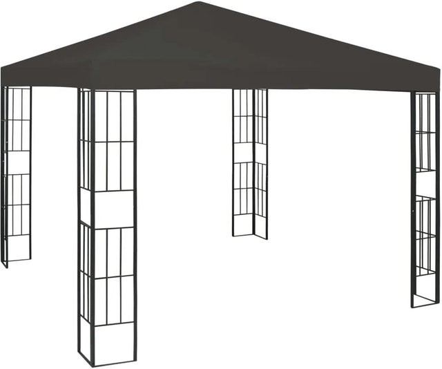 Furnicato Gartenpavillon aus Stahl und Polyester in Anthrazit und Schwarz mit Klettverschlüssen, B/T: 300 x 300 cm - Bild 1