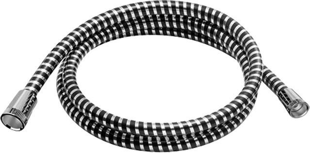 Delabie Brauseschlauch BICOLOR aus PVC in Silber/Mehrfarben, 1/2 Zoll, 120 cm, anti-kink und anti-twist - Bild 1